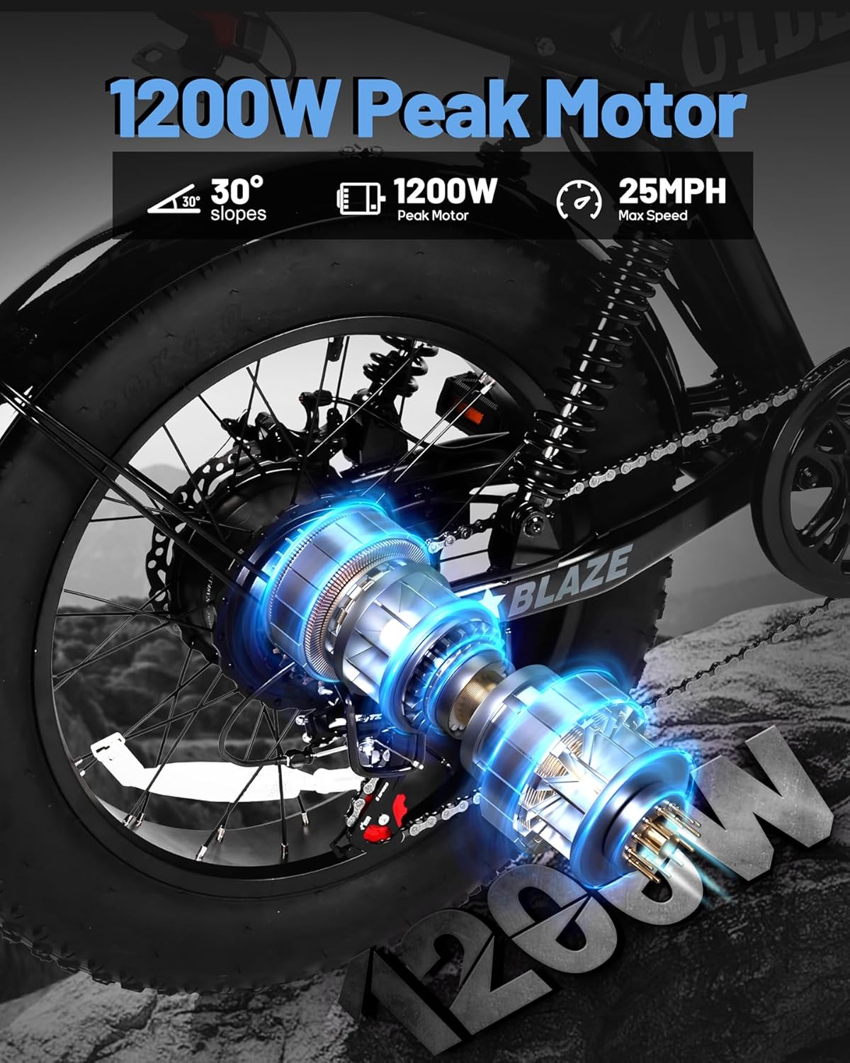 ActBest Blaze Moped Style E-Bike