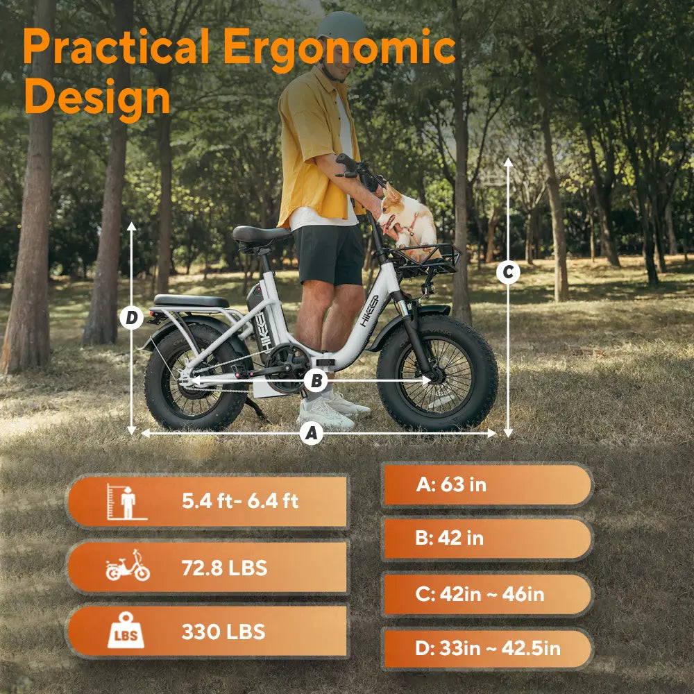 HiKeep Folding Step-Thru Fat-Tire E-Bike