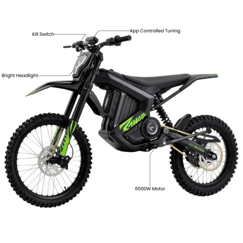 Rawrr Mantis X - 72V Off-Road Electric Dirt Bike for Adults