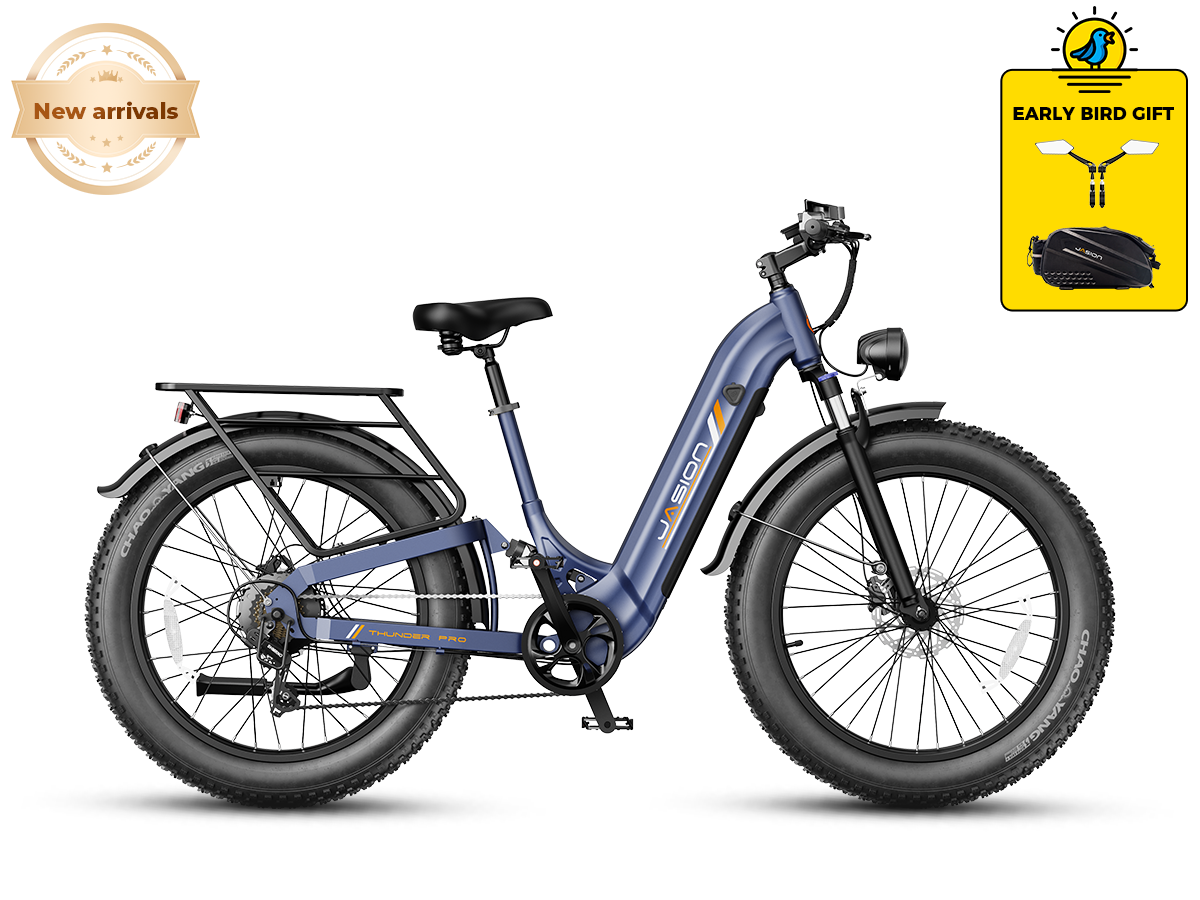 Jasion Thunder Pro ST electric bike in Arctic Blue