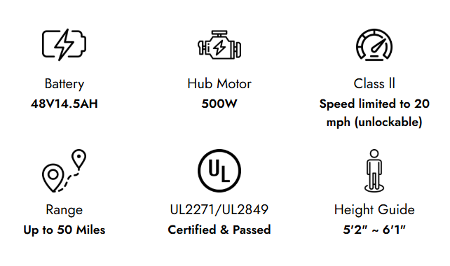 Eunorau ONE-TRIKE 2.0 - Folding, Step-Thru