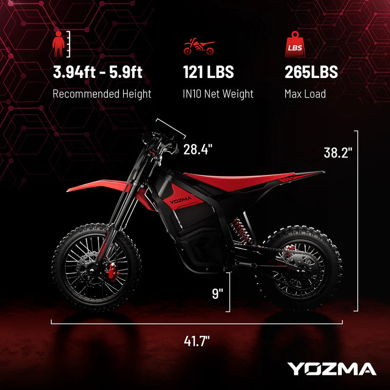 Yozma IN 10 - Mini Pit Bike for Teens & Adults