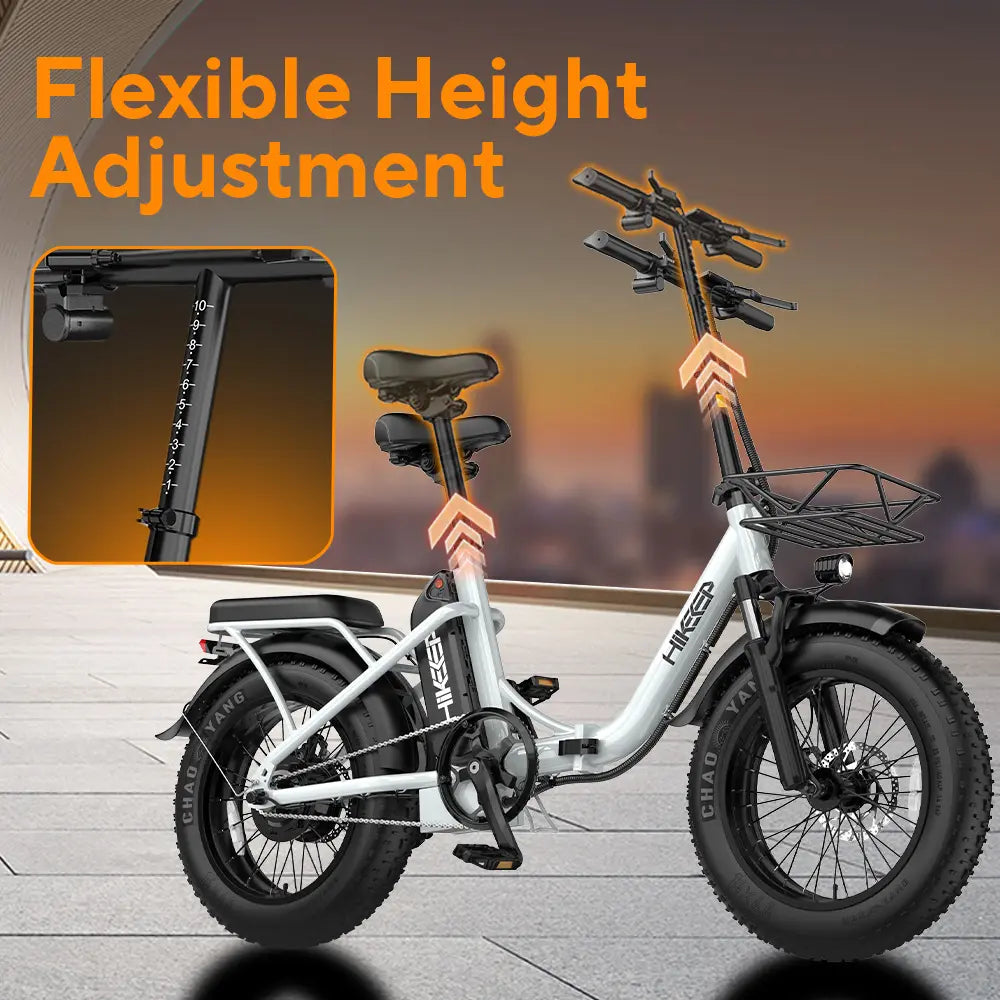 HiKeep Folding Step-Thru Fat-Tire E-Bike