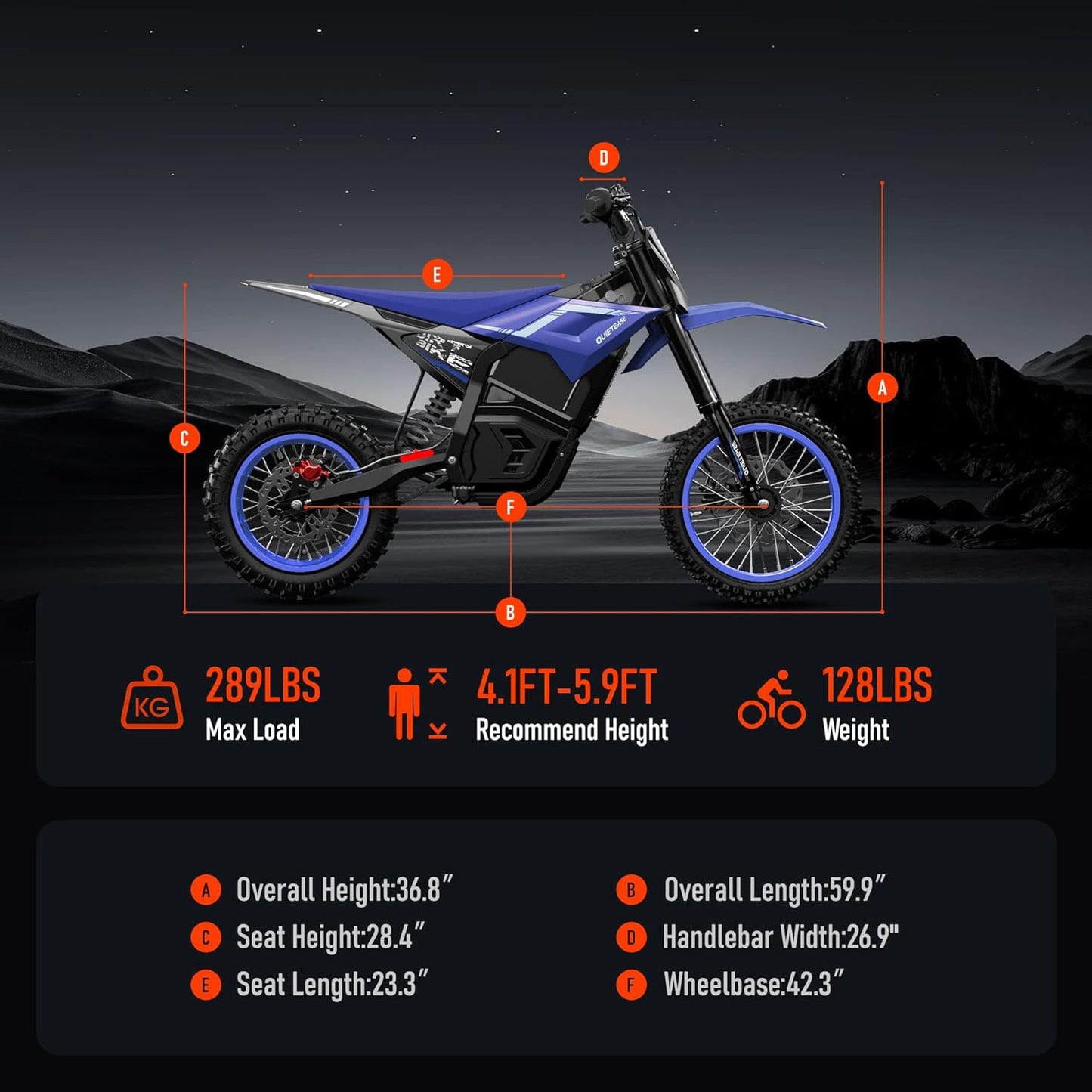 Quietease 3,000W Brushless 220Nm Motor Mini Electric Pit Bike