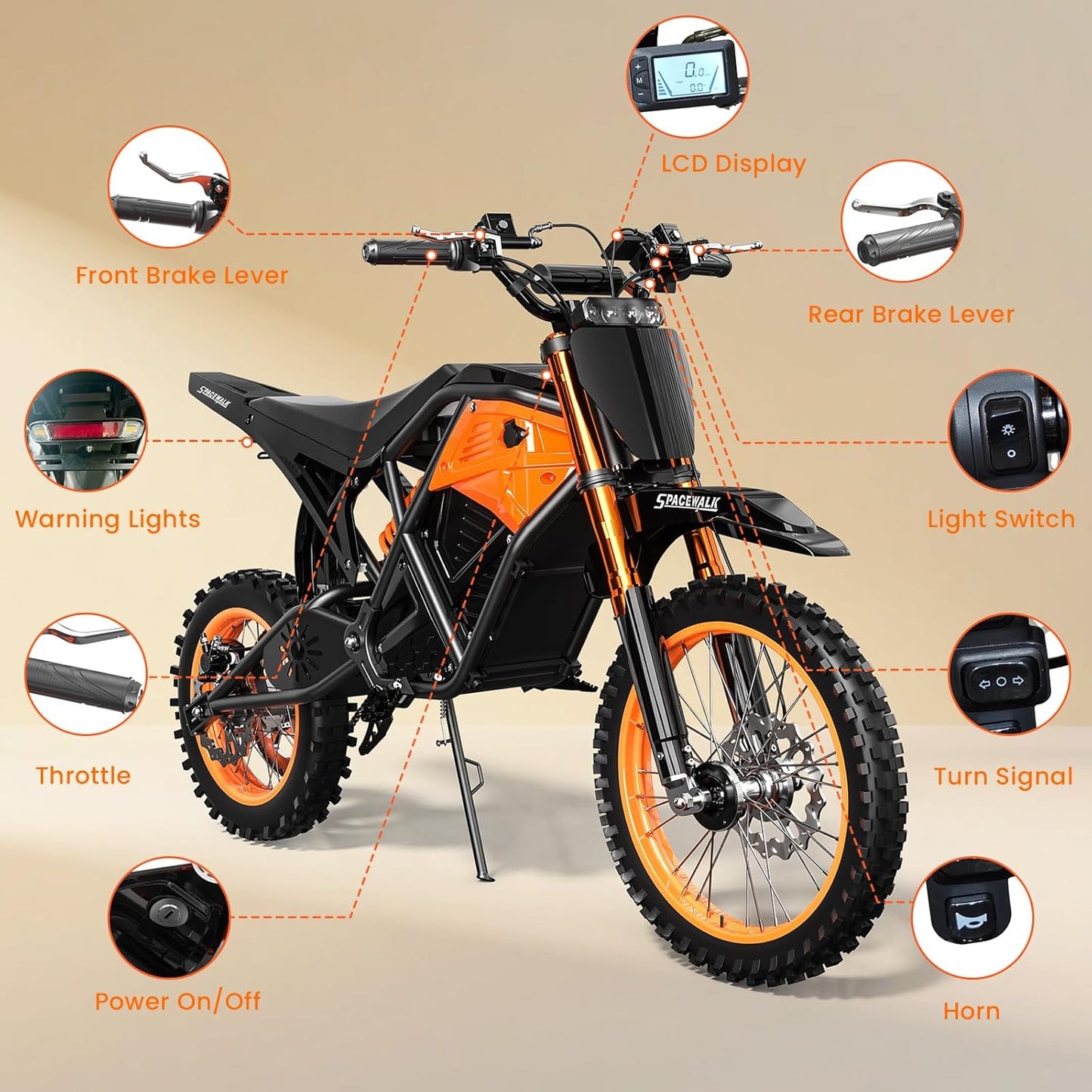 EILLEO Spacewalk X01 -  Electric Dirt Bike - Mini Electric Pit Bike