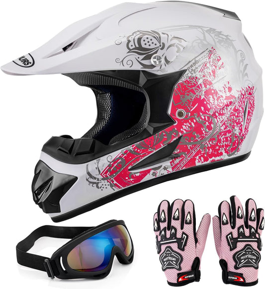 DOT Youth Dirt Bike Helmet for Boys & Girls Ages 5-14