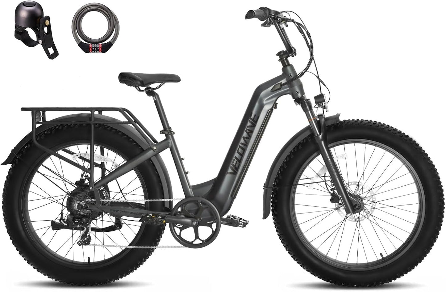 Velowave Ranger 2.0 - 26" Fat-Tire, Step-Through EBike