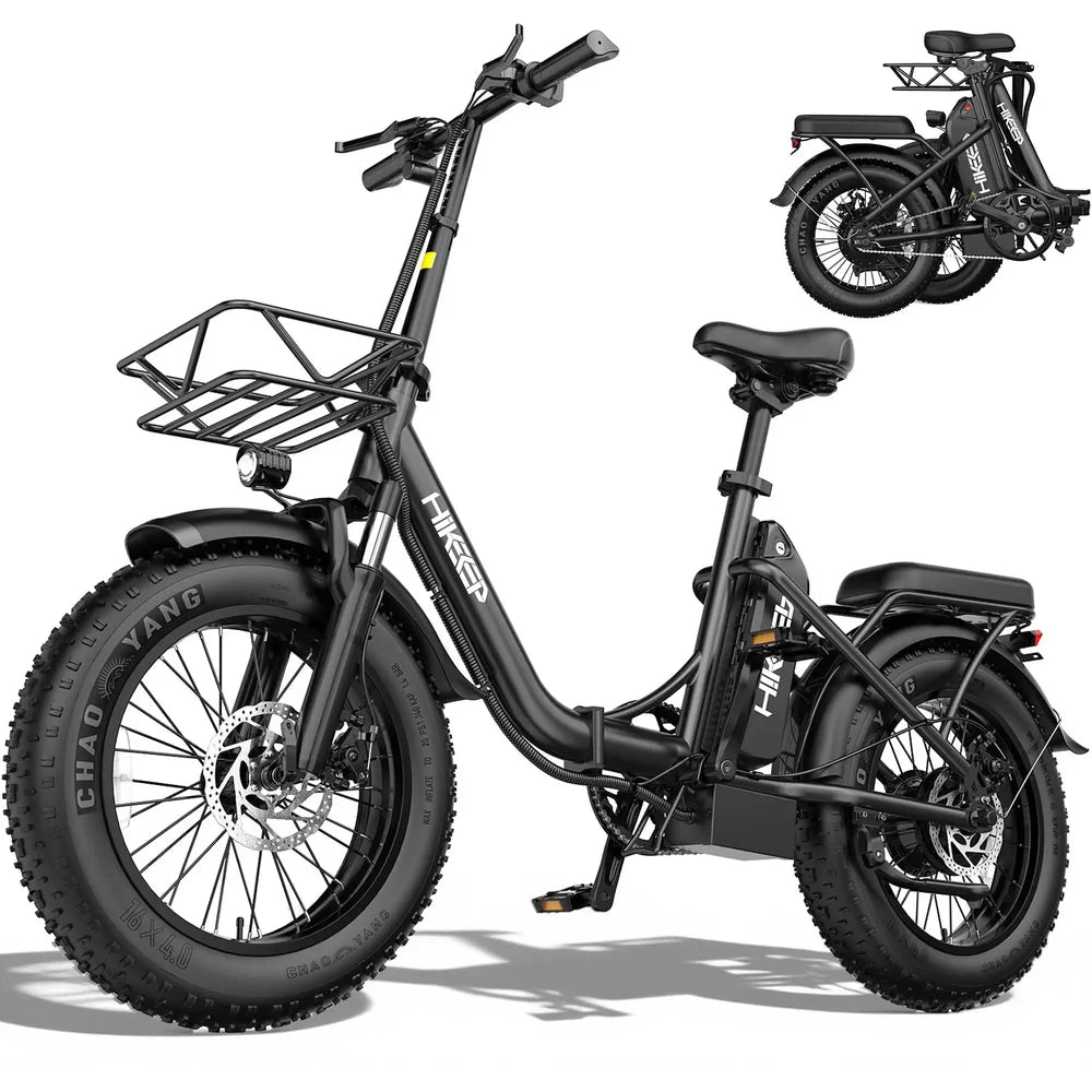 HiKeep Folding Step-Thru Fat-Tire E-Bike