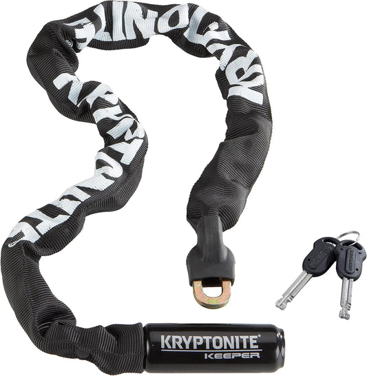 Kryptonite Keeper 785 Bike Chain Lock, 2.8 Feet Long Heavy Duty Anti-Theft Bicycle Chain Lock with Keys