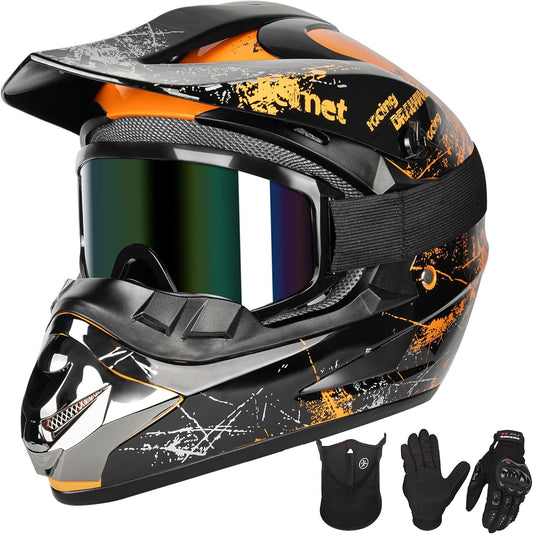 Youth Kids Motocross Helmet Full Face - OUMURS