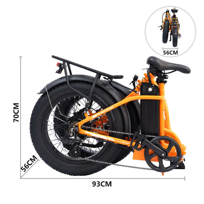 Eunorau E-FAT-STEP - Folding, Step-Thru, Fat-Tire
