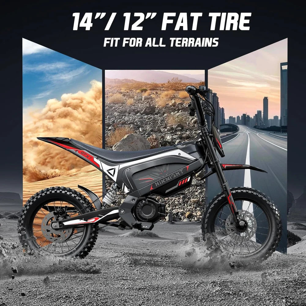 HiKNiGHT GTX1 Off-Road Ebike - Mini Pit Bike for Teens & Adults
