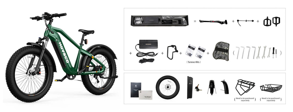 HOVSCO™ HovAlpha 26" Long-Range Fat Tire E-Bike