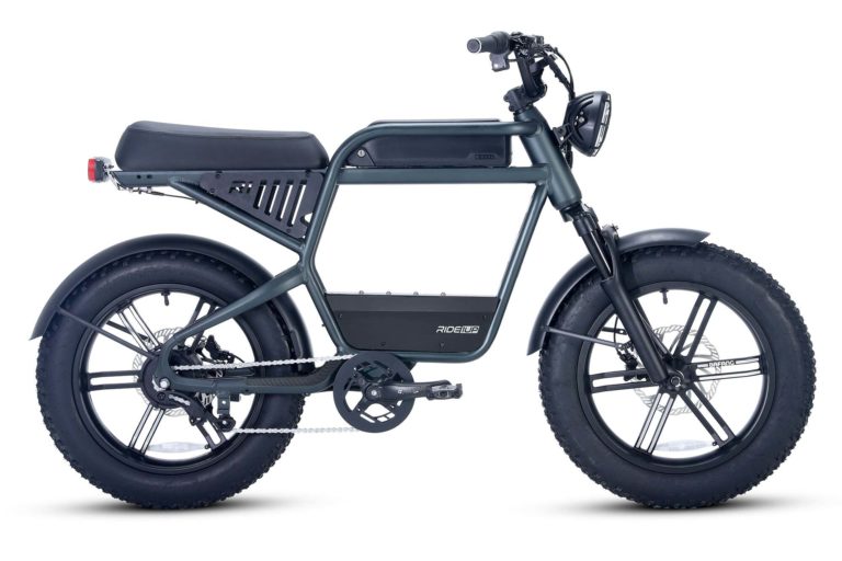 Ride1Up Revv1 HT moped-style electric bike in Moss Green