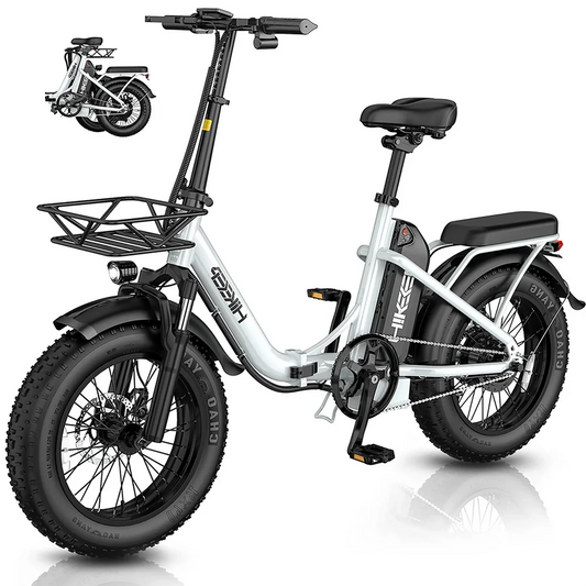 HiKeep Folding Step-Thru Fat-Tire E-Bike
