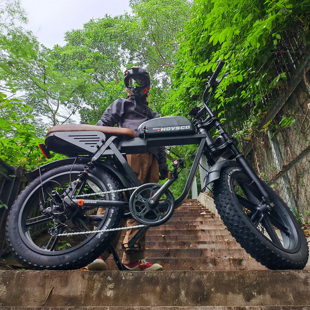 HOVSCO™   HovGtrs   Ultra   1500W   Long   Range   Moped-Style   Electric   Bike