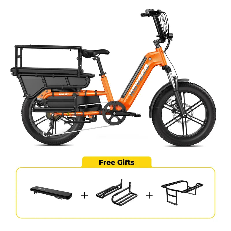 HOVSCO™   HovCart   20“   Step-Thru   Electric   Fat   Tire   Cargo   Bike